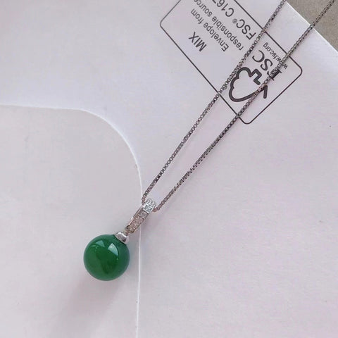 Gaya Kalung Manik-manik Wabi Jasper Alami Gaya Sederhana dan bergaya dengan pengaturan perak 925 Warna yang indah Ukuran 8mm Sudah termasuk pajak pengiriman