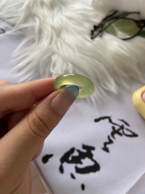 Cincin Giok Cui Giok alami yang bersih, halus dan hangat Ukuran 17mm Detik Harga Sudah Termasuk Ongkos Kirim dan Pajak