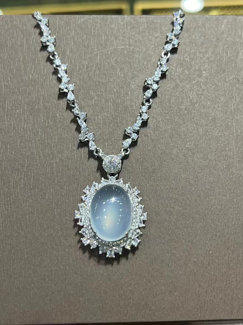 Kalung Giok Alami Ukuran 13 * 16.5mm Ditetapkan dalam 925 Perak Giok bersih, halus dan hangat Termasuk ongkos kirim dan pajak.
