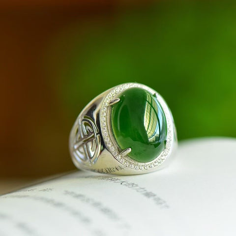 11224A Set Cincin Jasper Alami dari Perak 925 Ukuran 13 * 18mm Giok baik-baik saja dan hangat Termasuk ongkos kirim dan pajak.
