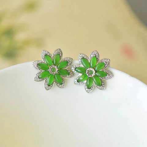 Baru 12345 Anting Pejantan Mata Kuda Jasper Alami 925 Tatahan Perak Ukuran 3 * 6mm Model Desain Unik & nbsp; Termasuk Pajak Pengiriman
