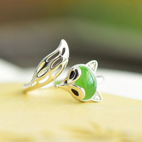 19486 Set Cincin Jasper Fox Alami dalam Gaya Perak 925 Jumlah Unik Sudah termasuk pajak pengiriman