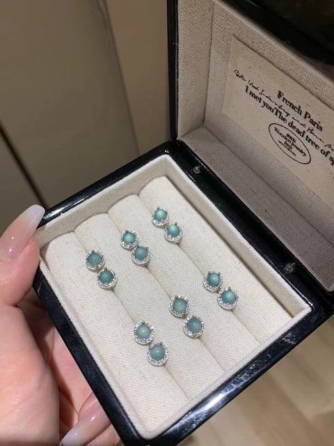 Gelang Jadeite Guatemala Alami dengan Desain Baru Kecil 925 Perak Termasuk Pajak Pengiriman