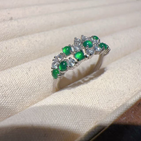 Set Cincin Giokit Guatemala Alami dari Perak 925 Ukuran 2,5 mm Bezel yang dapat disesuaikan Termasuk pajak pengiriman.