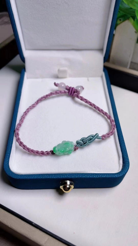 Jadeite Alami a-barang-barang Mini Pixi Bahan Pit Tua Bahan Halus dan Hangat Bawah Indah Cerah Hijau Pengiriman Sudah Termasuk Pajak