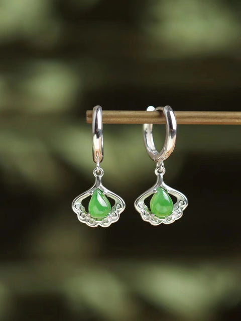 Rupanya Anting Jasper Ginkgo Biloba 925 Perak Bertatahkan Gaya Chic dan Berkelas Termasuk Ongkos Kirim dan Pajak Termasuk Ongkos Kirim dan Pajak