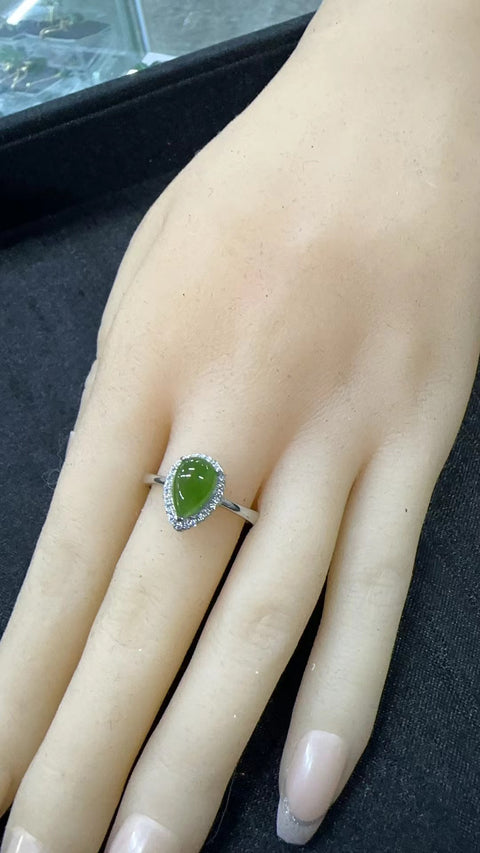 Cincin jasper alami 💍 tatahan perak 925 👍 sederhana dan modis, desain mulut terbuka Ukuran dapat disesuaikan 👍 warna bahan tetes yang sangat baik ❗️ Spesifikasi: 9 * 6 mm