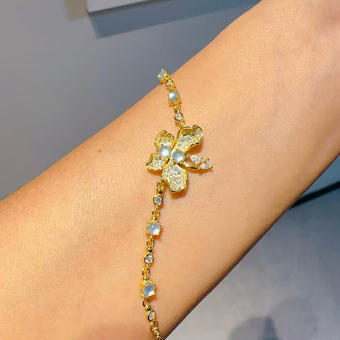 Gelang Kupu-kupu Giok Guatemala Alami dari Perak 925 dengan ukuran sekitar 3,5 mm, sudah termasuk pajak pengiriman.