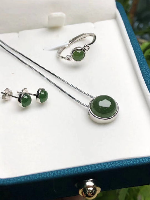 Set jasper alami 924 anting-anting pengaturan perak liontin 5mm liontin 10mm cincin 5mm & nbsp; efek keausan yang indah harga super rendah termasuk pengiriman sangat pajak