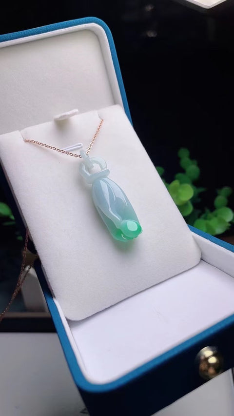 Kalung Tangan Buddha Putih Jadeite Alami Bahan Pit Tua Ukuran Bawah Halus dan Hangat 4.0 * 1.3cm Termasuk Pajak Pengiriman