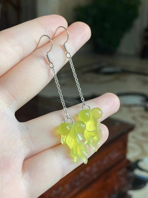 Anting Giok Alami Ukuran 21 * 14mm Gaya 925 Kait Perak Giok bersih, halus dan hangat Termasuk pajak pengiriman