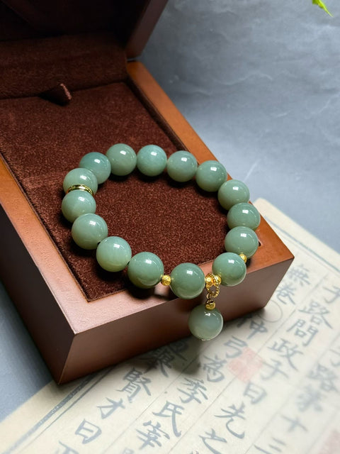 Gelang Giok Hetian, 💫Ukuran per butir sekitar 12mm. Gratis ongkos kirim dan pajak.