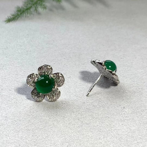 Anting Kalsedon dan Batu Akik 925 Gaya Tatahan Perak yang Chic, Segar dan Elegan Termasuk Ongkos Kirim dan Pajak