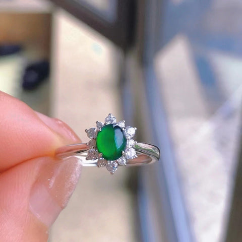 Cincin Pengaturan Berat Natural Jasper Deluxe 925 Pengaturan Perak Ukuran 4mm Sudah termasuk pajak pengiriman.
