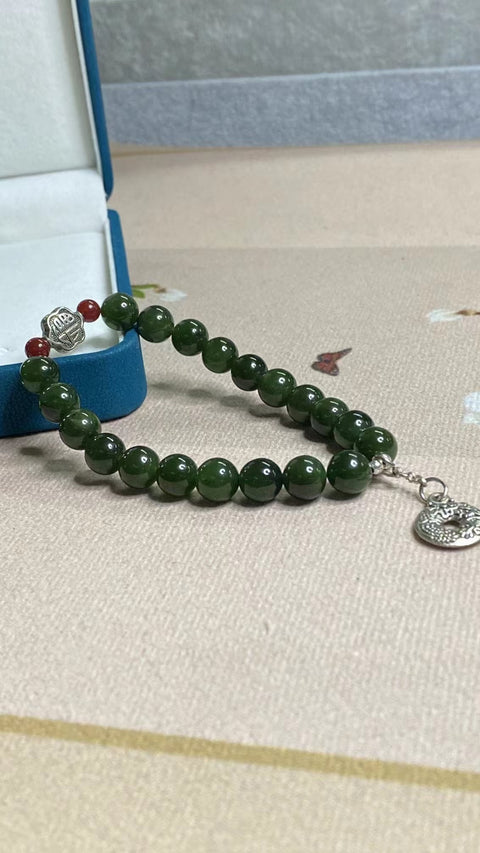 Gelang Jasper Alami dengan aksesoris cantik Ukuran 8mm Gaya Termasuk ongkos kirim dan pajak.