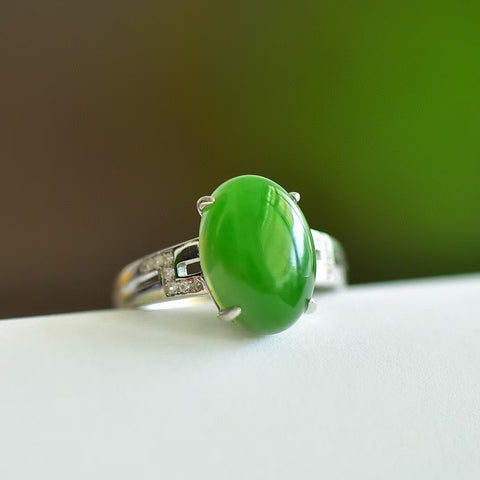 11318 Set Cincin Jasper Alami dari Giok Perak 925 yang bersih, halus, dan hangat Sudah termasuk pajak pengiriman.