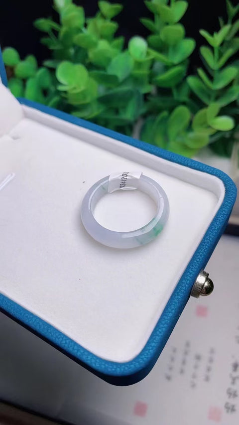 Cincin Batu Giok Alami Bahan Pit Tua Bahan Hangat Hangat Bawah Ukuran Kepala Penuh 21.2mm Sudah Termasuk Pajak Pengiriman