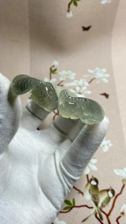 Gelang Gradien Tinta Es Giok Cui Giok Alami Ukuran 53-55mm Ukuran 54.2mm Lebar Sisi 11mm Giok terjadi secara alami Pola acak Pengiriman dan pajak sudah termasuk.