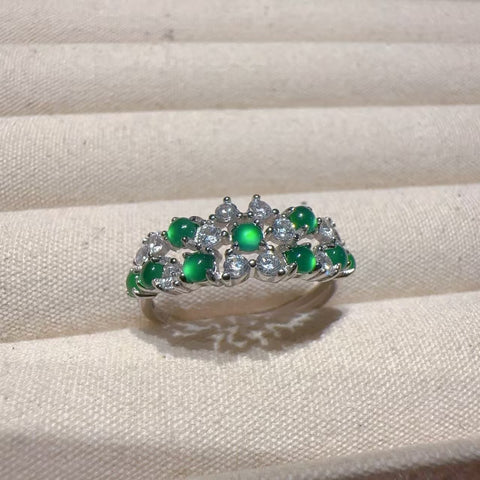 Set Cincin Giokit Guatemala Alami dari Perak 925 Ukuran 2,5 mm Bezel yang dapat disesuaikan Termasuk pajak pengiriman.
