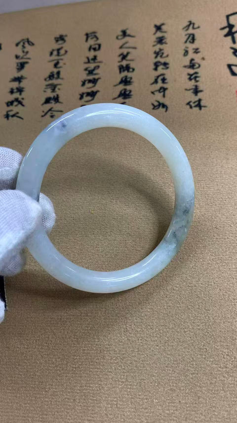Gelang giok Xiuyan yang indah - Yuanshandai, batang kecantikan giok Xiuyan, diameter dalam: 59mm, batu alam dihasilkan secara alami, polanya acak, termasuk pajak pengiriman