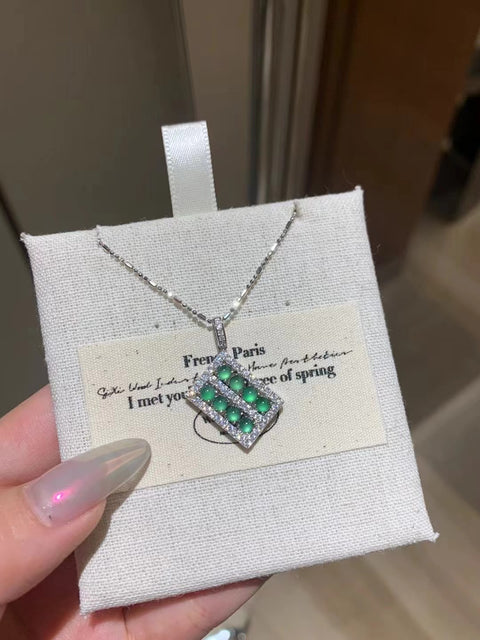 Set Kalung Sempoa Batu Giok Guatemala Alami dari perak 925. Gaya yang indah, batu giok yang bersih dan halus.