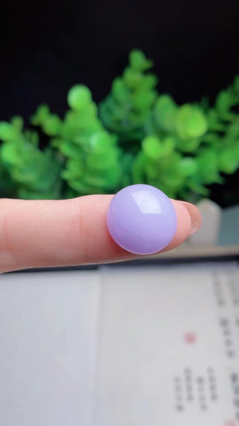 Bahan Lubang Tua Jadeite Violet Telur Alami Bahan Lubang Tua Hangat Bawah Hangat Bawah Ukuran Kepala Penuh 1.0cm Sudah Termasuk Pajak Pengiriman