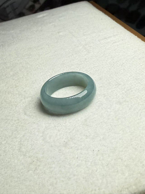 Barang baru 🆕Cincin giok alami kelas A💍Warna kabut Diameter: 18,1×6,9×2,8㎜, batu alam terbentuk secara alami, pola acak, termasuk pajak pengiriman