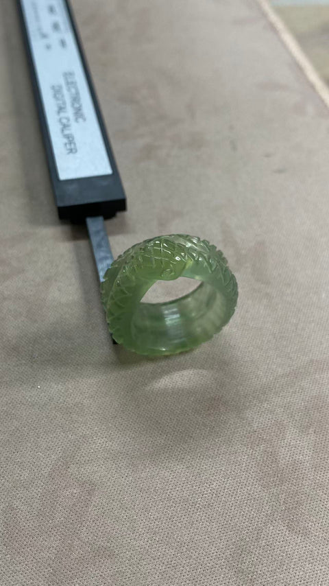Kekayaan Berlimpah: Cincin Giok Xiuyan Hijau Es yang Indah 💍, Ukuran: 17mm, juga dapat dikenakan sebagai liontin. Pengiriman gratis ongkir dan pajak