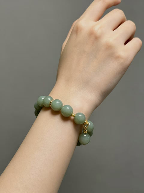 Gelang Giok Hetian, 💫Ukuran per butir sekitar 12mm. Gratis ongkos kirim dan pajak.