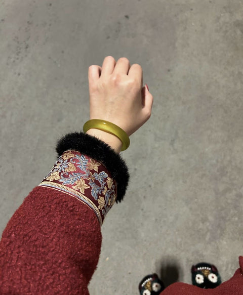 Gelang "Kedamaian" giok Xiuyan alami dan giok emas - menarik kekayaan dan menangkal kejahatan.  Diameter 60×14,6×7mm, Semua batu terbentuk secara alami. gratis pengiriman dan pajak.