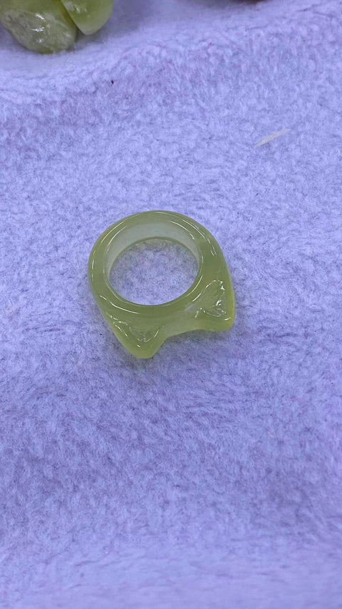 Cincin kucing giok Xiu yang indah, diameter 15mm, gratis ongkir dan pajak