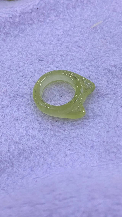 Cincin kucing giok Xiu yang indah, diameter 15mm, gratis ongkir dan pajak
