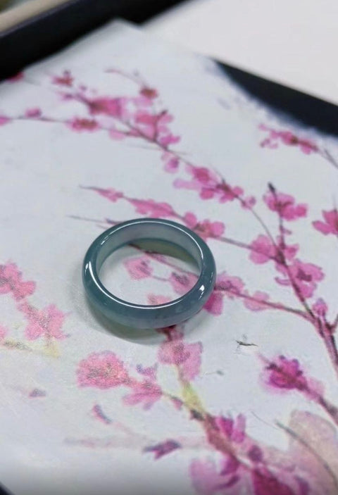 Cincin air biru berkualitas tinggi, terbuat dari bahan lubang tua, dengan alas bedak halus dan lembab serta kepala air penuh, spesifikasi 1,5 hingga 2,1cm, gratis ongkir dan pajak