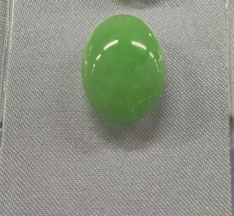 Batu Giok Jadeite Grade A Ukuran 15x19 mm, Tebal 5.7 mm, Gratis ongkir dan Pajak