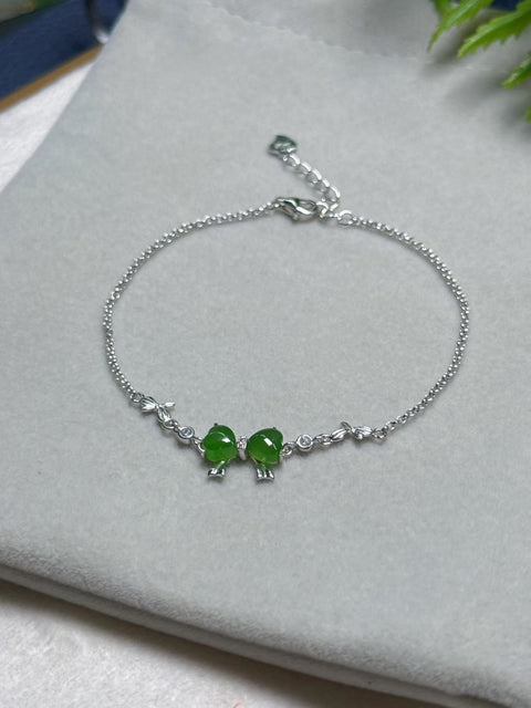 Gelang Kupu-kupu 925 "Fu Die" Giok Hetian 🦋Gaya baru dan unik, penuh berkah, giok hangat dan halus 🪄🪄Ukuran keseluruhan: sekitar: 21cm Termasuk biaya kirim dan pajak