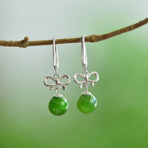 Anting pita Hetian Jasper bertatahkan perak 925 👉Gaya modis, efek pemakaian yang menarik perhatian ✨Ukuran: Sekitar 8mm (gratis ongkir dan bea cukai)