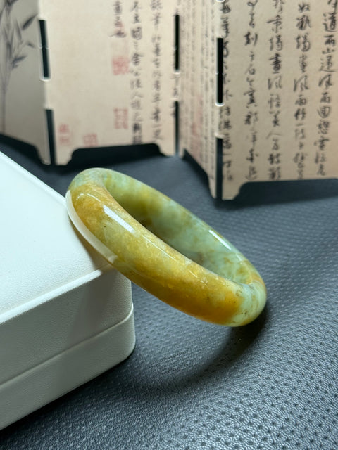 Giok Xiuyan alami bunga lubang tua "gelang" warna alami unik, pilihan pertama untuk hadiah untuk diri sendiri Ukuran sekitar: 55,7-14,5-8,7㎜ Batu alam dihasilkan secara alami, polanya acak Gratis ongkir dan pajak pengiriman