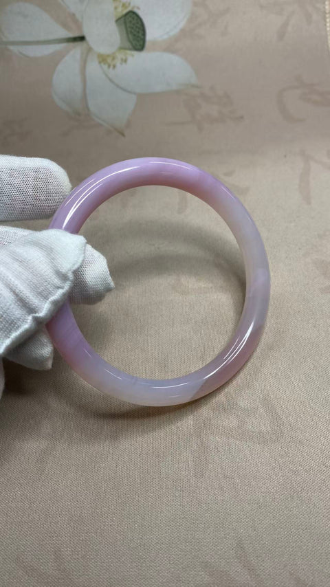 Gelang batu agate kalsedon yang sangat indah, bahkan lebih cantik dilihat langsung, diameter 58,8 mm. Semua batu terbentuk secara alami Gratis ongkos kirim dan pajak