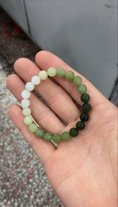 Gelang Wanita Warna Gradien Giok Hetian Kualitas Tinggi Alami Gratis Pengiriman dan Pajak