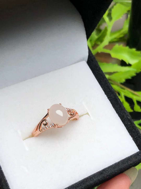 Hotan Giok Putih 💍Cincin 🛍925 bertatahkan perak berwarna🔥Desain bukaan Kualitas gioknya halus dan lembab. Strukturnya padat dan efeknya sangat indah. Ukuran: 7×9mm, gratis ongkir dan pajak