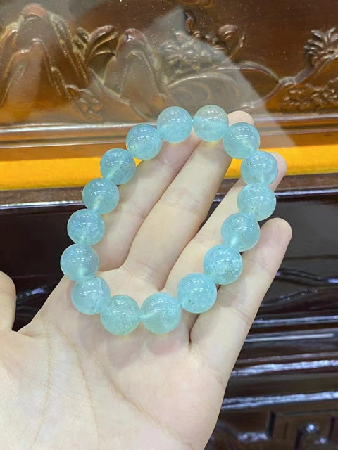 Untaian Giok Giok Cui Alami Ukuran 12mm Giok bersih, halus dan hangat Termasuk ongkos kirim dan pajak.
