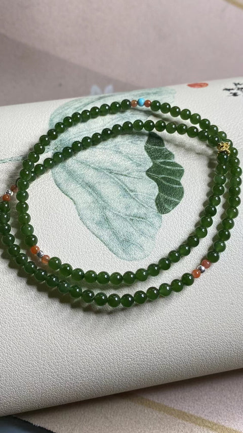 Gelang Jasper Alami yang Cocok dengan Aksesori Halus Gelang Kalung Kalung Tujuan Ganda & nbsp; Ukuran 4mm Termasuk Pajak Pengiriman & nbsp;...