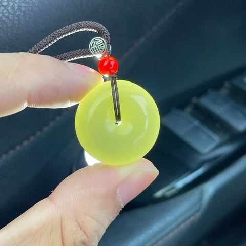 Liontin Jepitan Roti Giok Hetian Giok Alami Ukuran 26.8 * 17.7mm Giok baik-baik saja dan hangat dengan warna-warna yang indah Pajak pengiriman sudah termasuk.