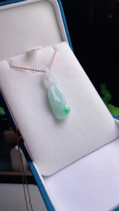 Kalung Tangan Buddha Putih Jadeite Alami Bahan Pit Tua Ukuran Bawah Halus dan Hangat 3.4 * 1.1cm Termasuk Pajak Pengiriman