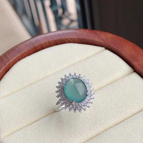 Set Cincin Giok Alami dari Batu Giok Perak 925 halus dan hangat dengan warna yang indah Ukuran 10mm Sudah termasuk ongkos kirim dan pajak.