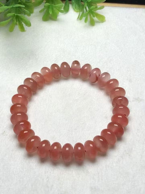 Tali jeli leci merah Baoshan alami Ukuran 10 * 6.5mm Warna merah halus, gaya yang indah Sudah termasuk pajak pengiriman.