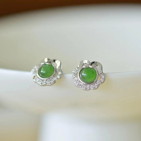 12003 Anting-Anting Halus Jasper Alami 925 Tatahan Perak Ukuran 5 * 5mm Desain Unik Sudah termasuk pajak pengiriman.