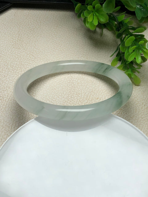 Gelang Gelang Kecantikan Gelang Giok Tianshan Alami Pola Bunga Spiritual & nbsp; & nbsp; Ukuran 63,5 × 8,7 × 9,2 ㎜ & nbsp; Giok secara alami terjadi pola acak Termasuk Pajak Pengiriman