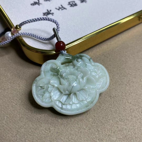 Kalung Sweater Giok Alami Ukuran 45 * 35mm Gaya Termasuk pajak pengiriman