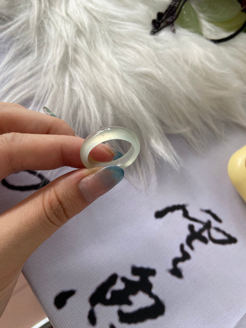 Cincin Giok Cui Giok alami yang bersih, halus dan hangat Ukuran 20.1mm Detik Harga Sudah Termasuk Ongkos Kirim dan Pajak
